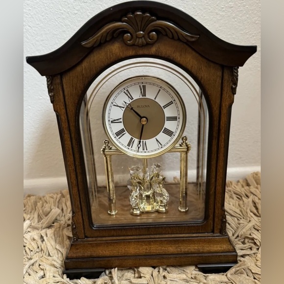Bulova B1845 Durant Chiming Clock, Walnut - Picture 1 of 9